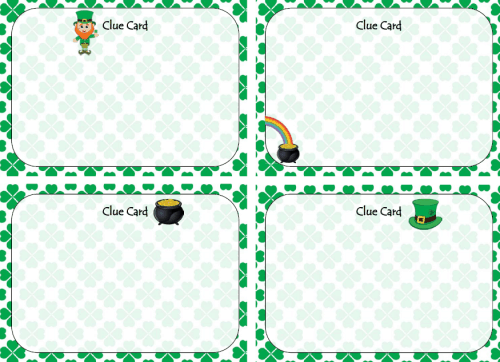 St. Patrick's Day Printables Scavenger Hunt