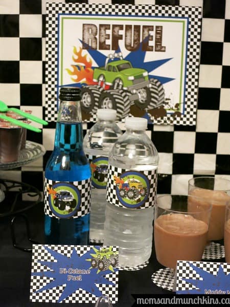 Monster Truck Birthday Drinks