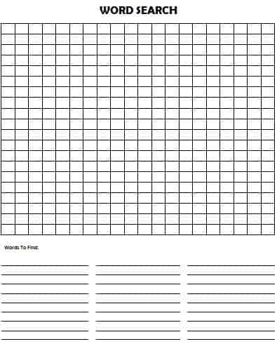 Make Your Own Word Search Puzzle - Moms & Munchkins