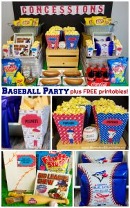 Baseball Party Ideas plus Free Printables - Moms &amp; Munchkins