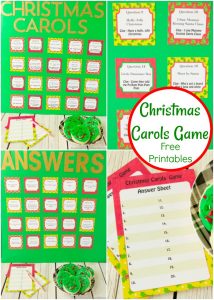 Christmas Carol Game  Free Printable from Moms & Munchkins