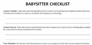 Babysitter Checklist (Free Printable) - Moms &amp; Munchkins