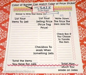 Organizing a Garage Sale (free printables) - Moms &amp; Munchkins