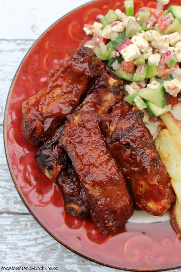 Easy BBQ Ribs Recipe Only 3 Ingredients Moms Munchkins