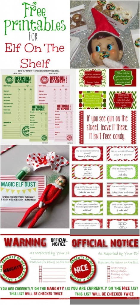 Elf on the Shelf Printables (Freebies) - Moms &amp; Munchkins