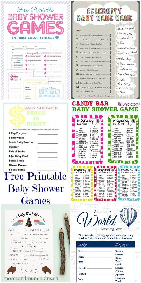 Free Printable Baby Shower Games Moms Munchkins