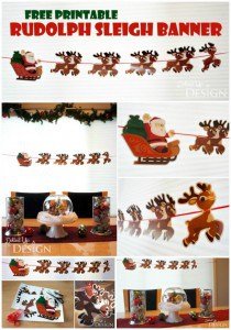 Rudolph Banner (Free Printable) - Moms &amp; Munchkins