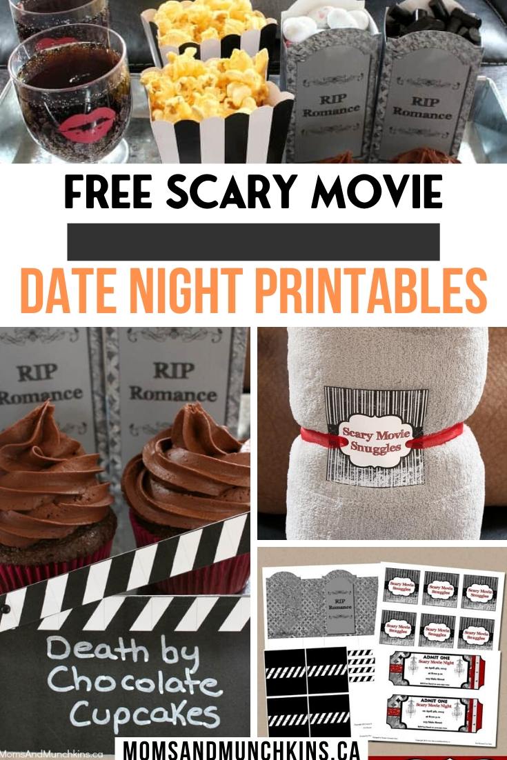 Free Scary movie date night Printables