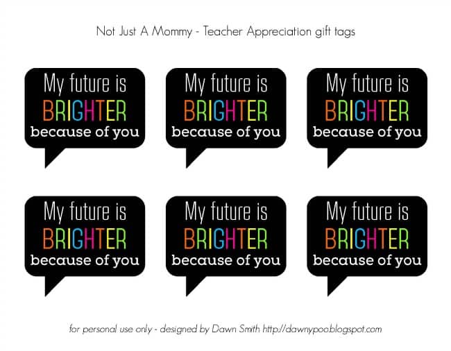 Free Teacher Appreciation Tags