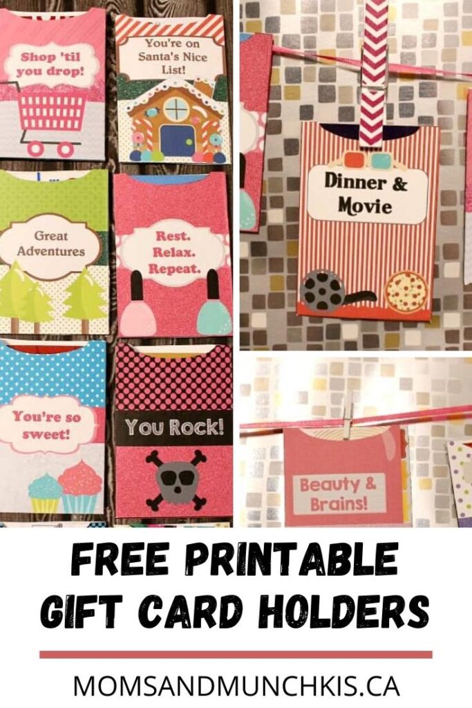 Free Printable Gift Card Holders - Moms &amp; Munchkins