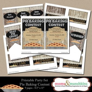 Pie Baking Contest Printables - Moms & Munchkins