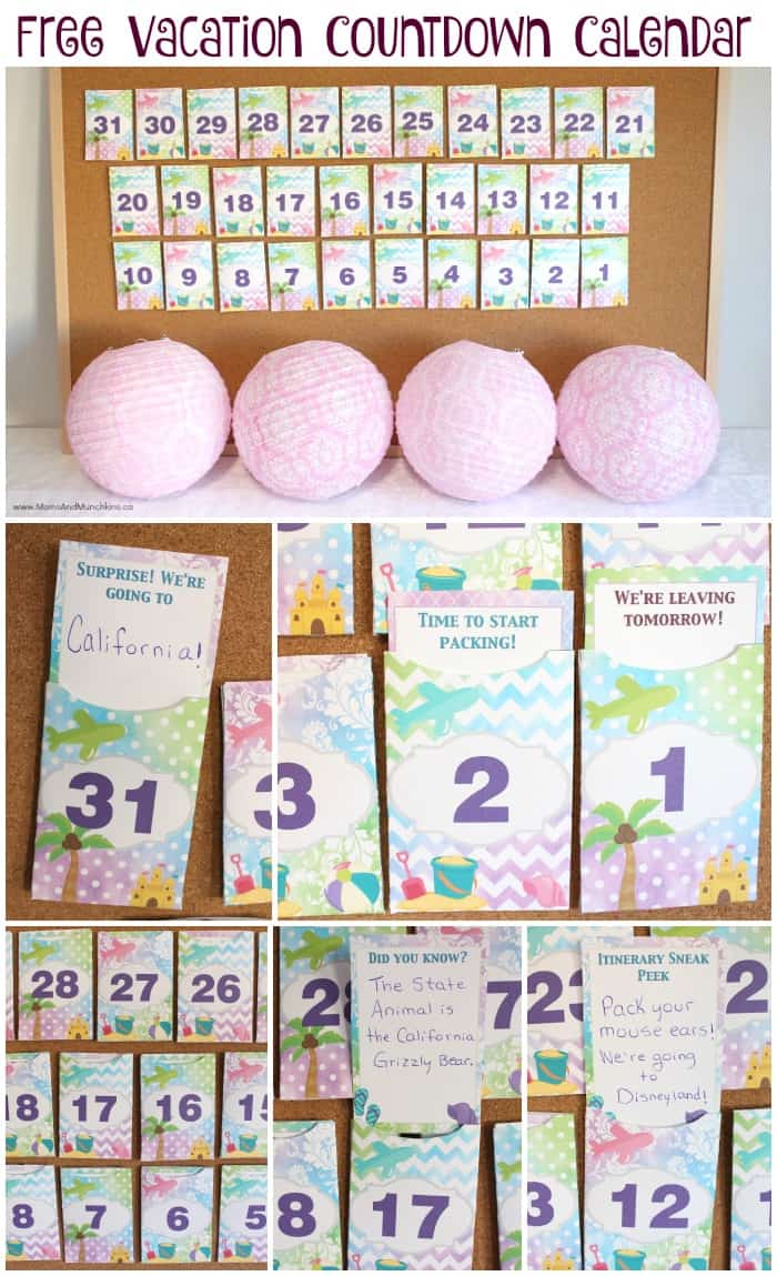 Free Printable Vacation Countdown Calendar