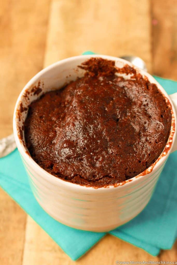 Chocolate Caramel Mug Cake Recipe Moms & Munchkins