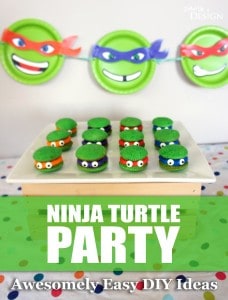 Ninja Turtle Paper Plate Banner with Free Printables