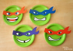 Ninja Turtle Paper Plate Banner with Free Printables