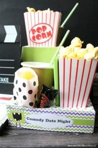 Comedy Movie Date Night with Free Printables - Moms & Munchkins