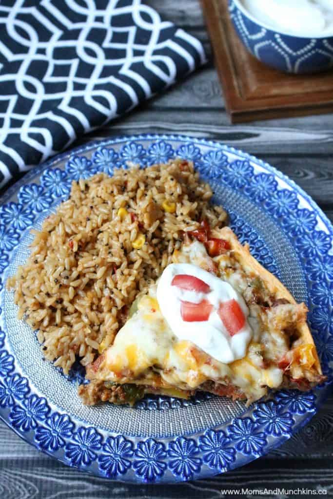 Taco Pie and Spanish Rice Recipe Moms & Munchkins