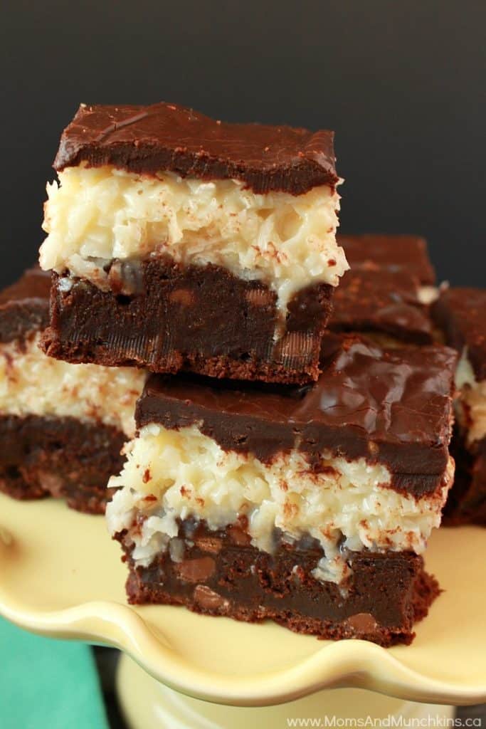 Chocolate Coconut Brownies Recipe Moms & Munchkins