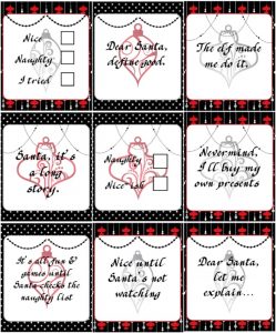 Naughty Christmas Party and Free Printables - Moms &amp; Munchkins