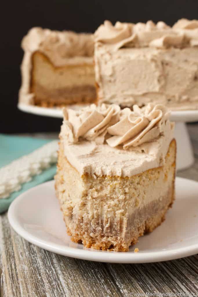 Cinnamon Bun Cheesecake Recipe Moms & Munchkins