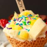 Banana Split No Bake Cheesecakes