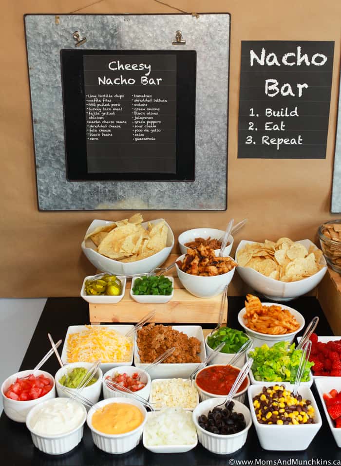 Nacho Bar Ideas A Tasty Game Day Party Buffet Moms Munchkins
